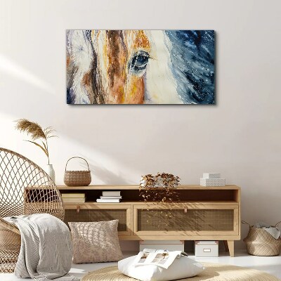 Tableau toile imprimée Portrait à l'aquarelle d'un cheval