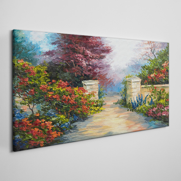 Tableau imprimé sur toile Un paradis floral en couleurs