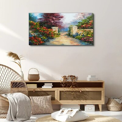 Tableau imprimé sur toile Un paradis floral en couleurs