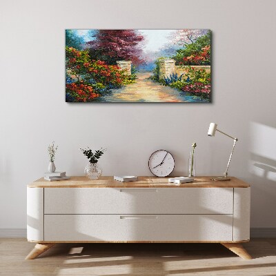 Tableau imprimé sur toile Un paradis floral en couleurs