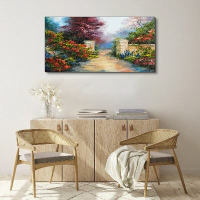 Tableau imprimé sur toile Un paradis floral en couleurs