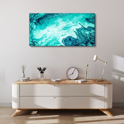 Tableau imprimé sur toile Vagues bleues dans la mer