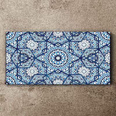 Tableau toile imprimée Motifs géométriques dans les tons de bleu