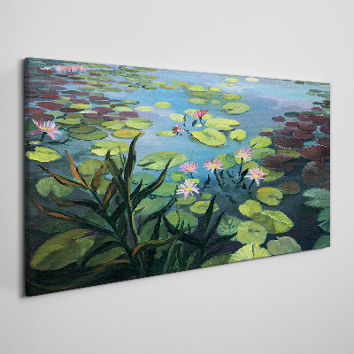 Tableau toile imprimée nénuphars