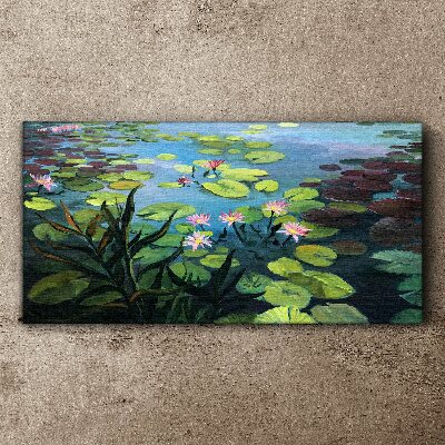 Tableau toile imprimée nénuphars