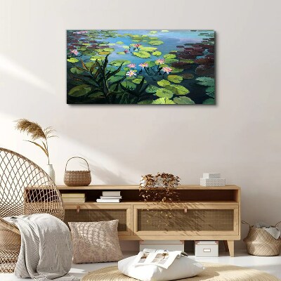 Tableau toile imprimée nénuphars