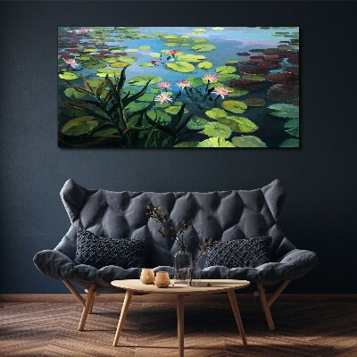 Tableau toile imprimée nénuphars