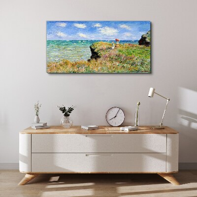 Tableau sur toile Promenade sur les falaises de Pourville Claude Monet