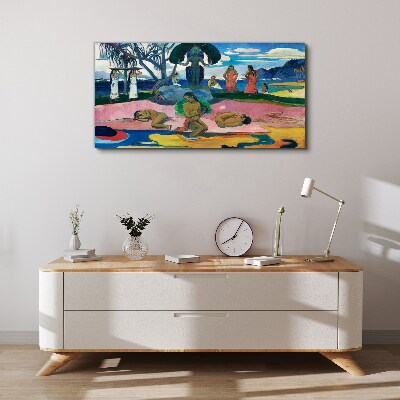 Tableau sur toile Scène tropicale avec personnages