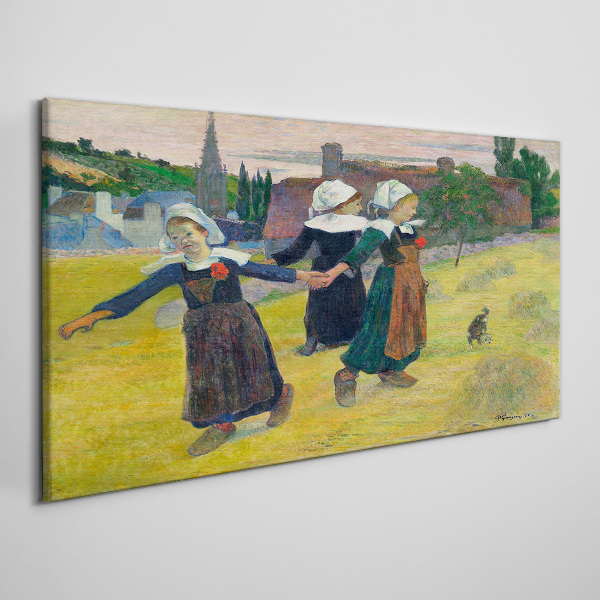 Tableau sur toile Danseuses à la campagne