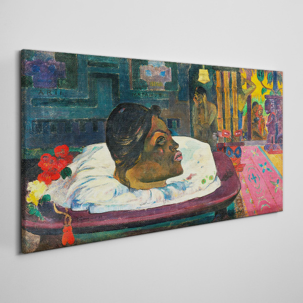 Tableau imprimé sur toile Portrait aux couleurs pastel