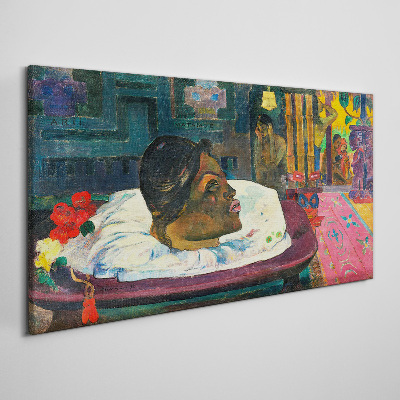 Tableau imprimé sur toile Portrait aux couleurs pastel