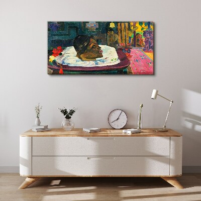 Tableau imprimé sur toile Portrait aux couleurs pastel