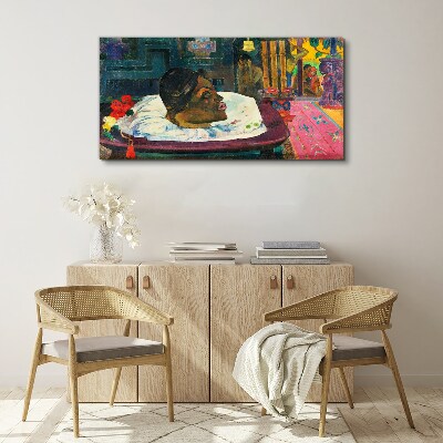 Tableau imprimé sur toile Portrait aux couleurs pastel