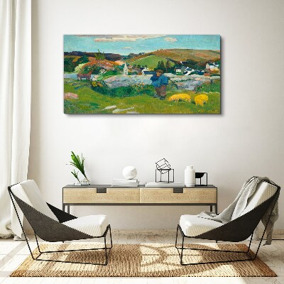 Tableau sur toile Garçon dans le paysage