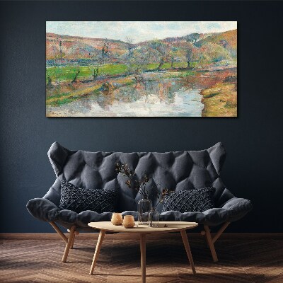 Tableau sur toile Un paysage paisible au bord de la rivière