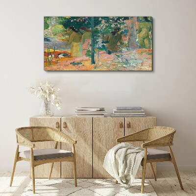 Tableau imprimé sur toile Femmes au bord de l'eau