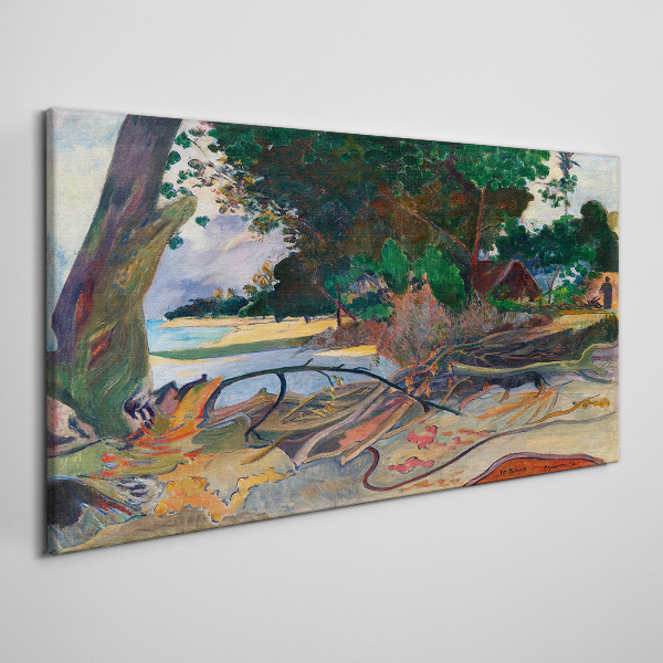 Tableau toile imprimée Paysage tropical avec des arbres
