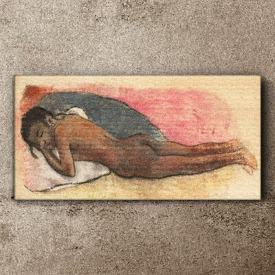 Tableau toile imprimée Une silhouette endormie sur un oreiller