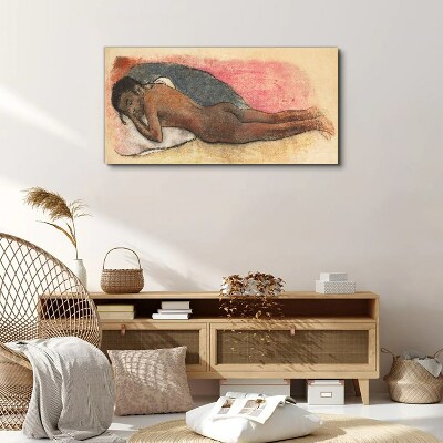 Tableau toile imprimée Une silhouette endormie sur un oreiller