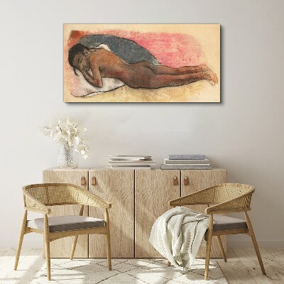 Tableau toile imprimée Une silhouette endormie sur un oreiller
