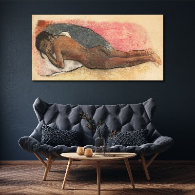 Tableau toile imprimée Une silhouette endormie sur un oreiller