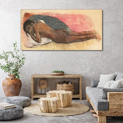 Tableau toile imprimée Une silhouette endormie sur un oreiller