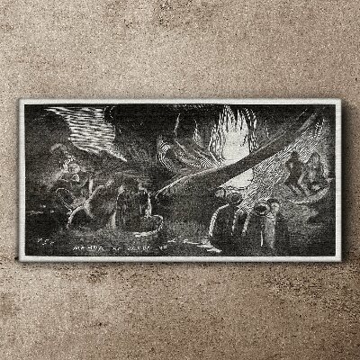 Tableau sur toile Perdu dans le noir