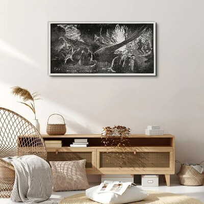 Tableau sur toile Perdu dans le noir