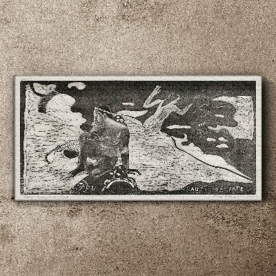 Tableau imprimé sur toile Une figure sur un fond de formes abstraites