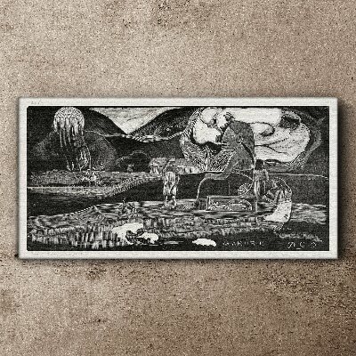 Tableau sur toile Paysage avec figure et nature