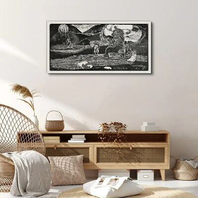 Tableau sur toile Paysage avec figure et nature