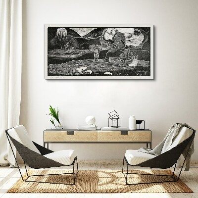 Tableau sur toile Paysage avec figure et nature
