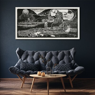 Tableau sur toile Paysage avec figure et nature