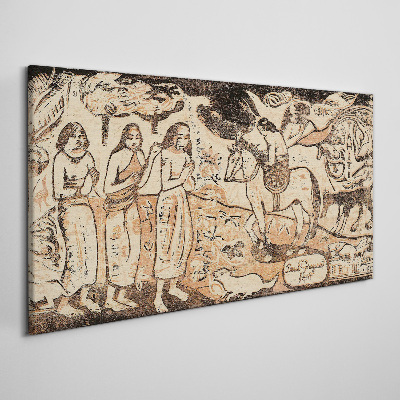 Tableau imprimé sur toile Une scène historique sur fond de nature