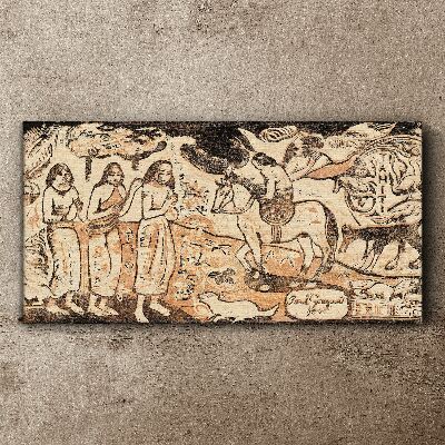 Tableau imprimé sur toile Une scène historique sur fond de nature