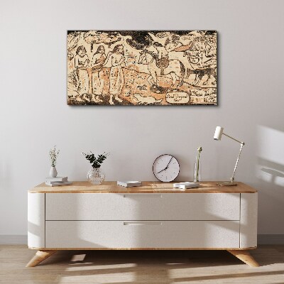 Tableau imprimé sur toile Une scène historique sur fond de nature