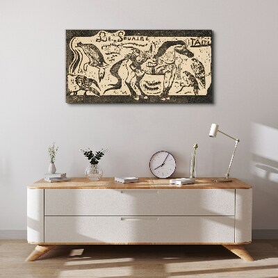 Tableau toile imprimée Animaux en mouvement