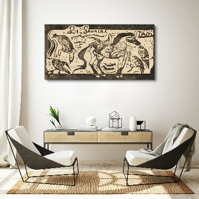 Tableau toile imprimée Animaux en mouvement