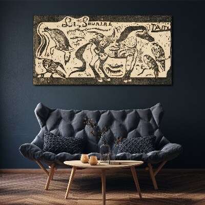 Tableau toile imprimée Animaux en mouvement