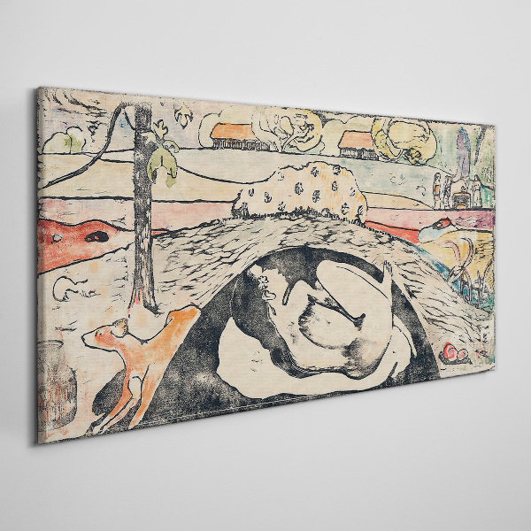 Tableau sur toile Une scène d'un paysage rural