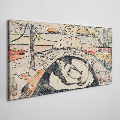 Tableau sur toile Une scène d'un paysage rural