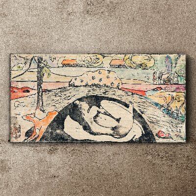 Tableau sur toile Une scène d'un paysage rural