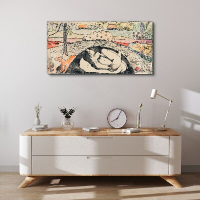 Tableau sur toile Une scène d'un paysage rural