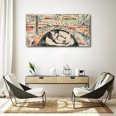 Tableau sur toile Une scène d'un paysage rural