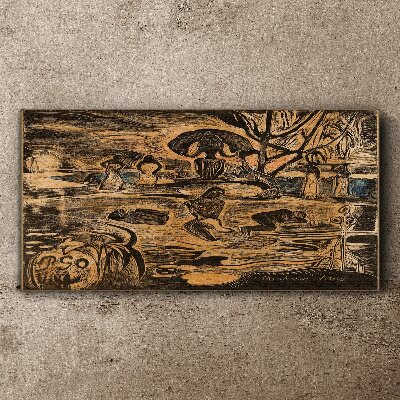 Tableau toile imprimée Un après-midi d'été au bord du lac