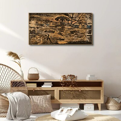 Tableau toile imprimée Un après-midi d'été au bord du lac