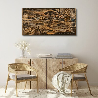 Tableau toile imprimée Un après-midi d'été au bord du lac