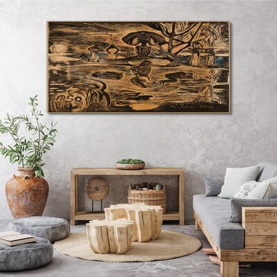 Tableau toile imprimée Un après-midi d'été au bord du lac
