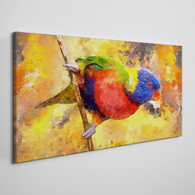 Tableau toile imprimée Perroquet coloré contre le soleil